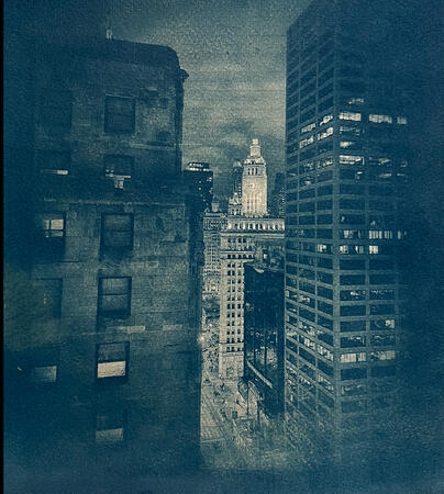 Toned Cyanotype Print