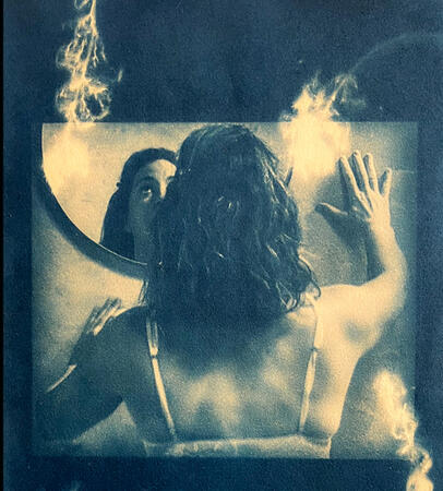 Toned Cyanotype Print